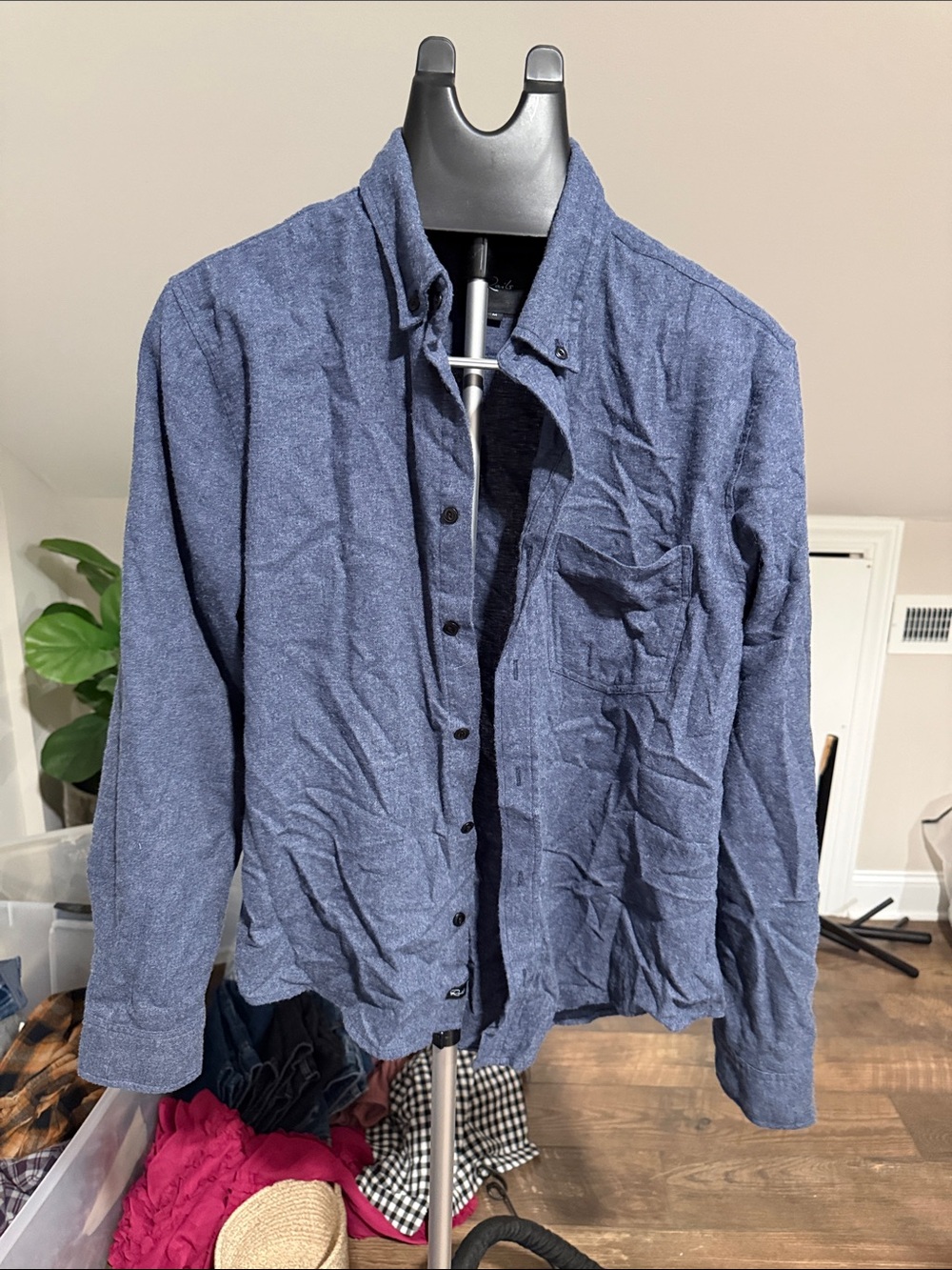Rails Men's Casual Button-Down Shirt in Blue